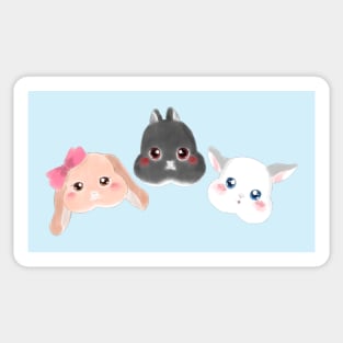 BSC Head Rabbit Horizontal Line | Bunniesmee Sticker